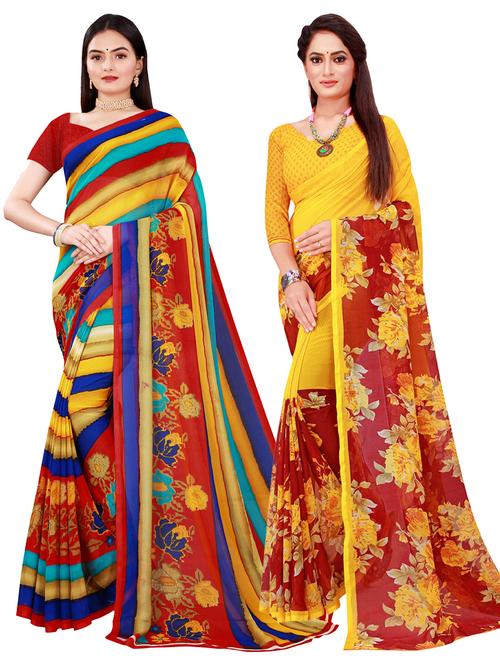 women's saree combo with blouse - 20210468 -  Standard Image - 0