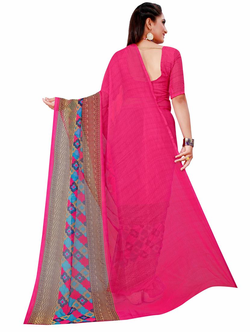 pack of 2 printed georgette saree with blouse - 20210580 - Standard Image - 3