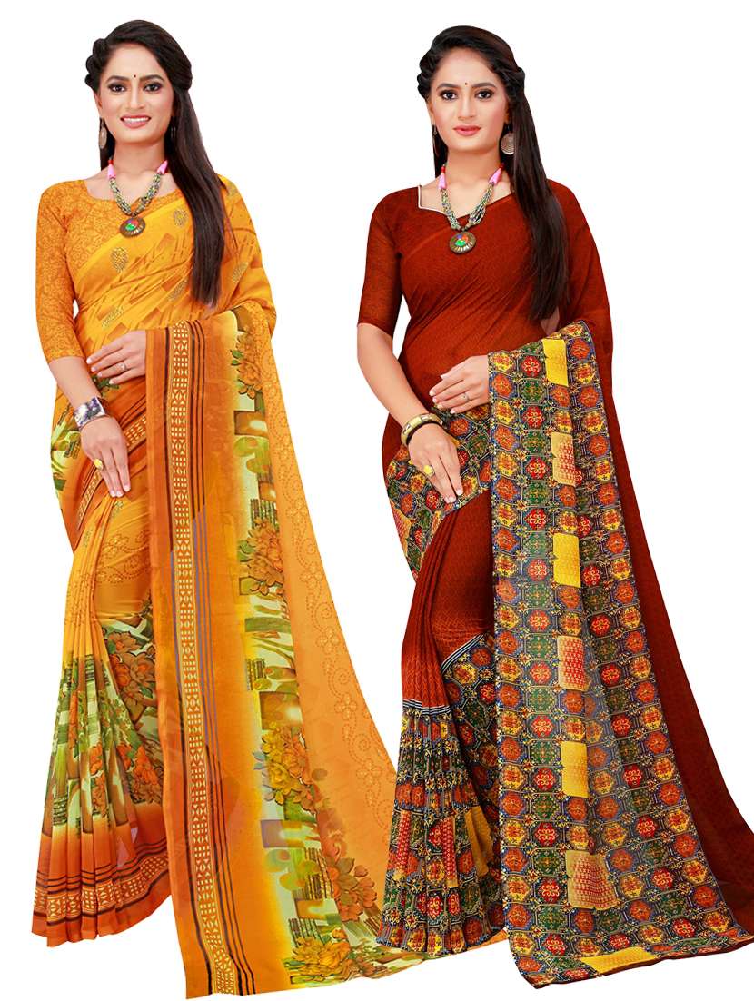 women's saree combo with blouse