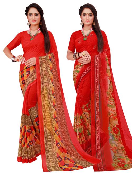 women's saree combo with blouse - 20211133 - Standard Image - 0