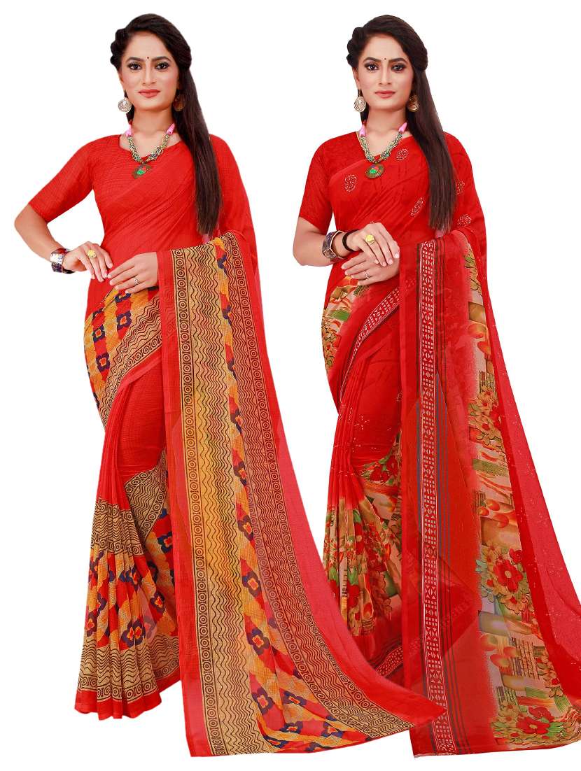 women's saree combo with blouse - 20211133 - Zoom Image - 0