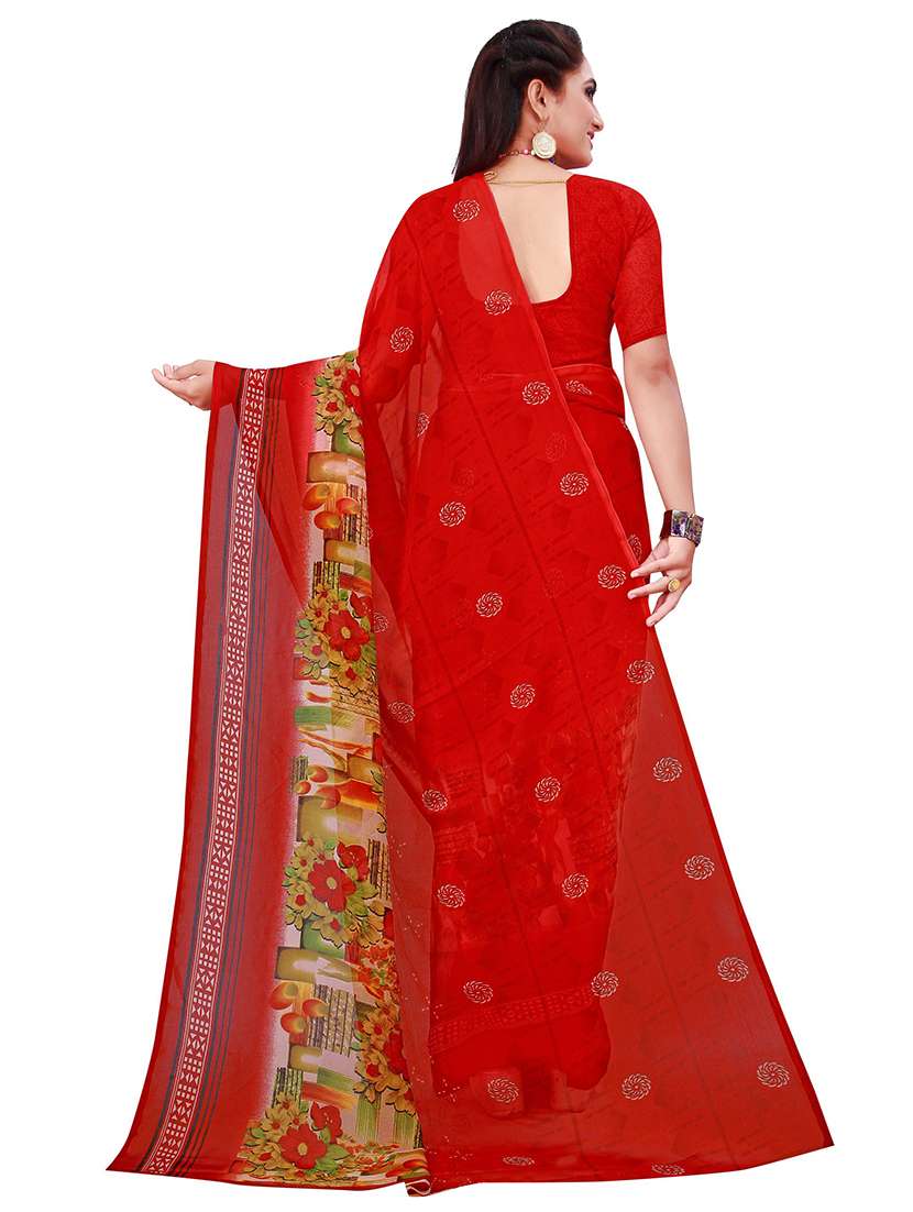 women's saree combo with blouse - 20211133 - Standard Image - 3