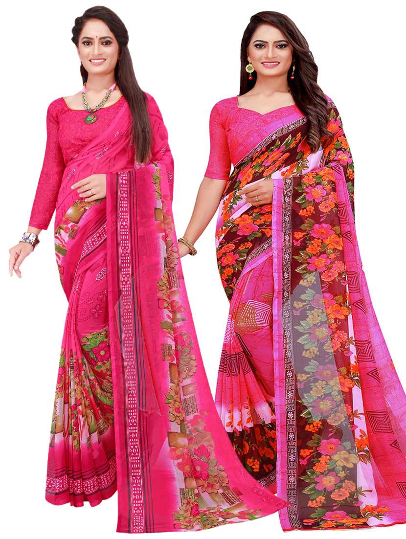 women's saree combo with blouse - 20211186 - Zoom Image - 0