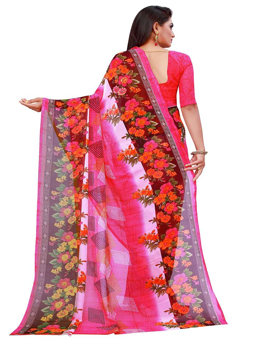 women's saree combo with blouse - 20211186 - Standard Image - 3