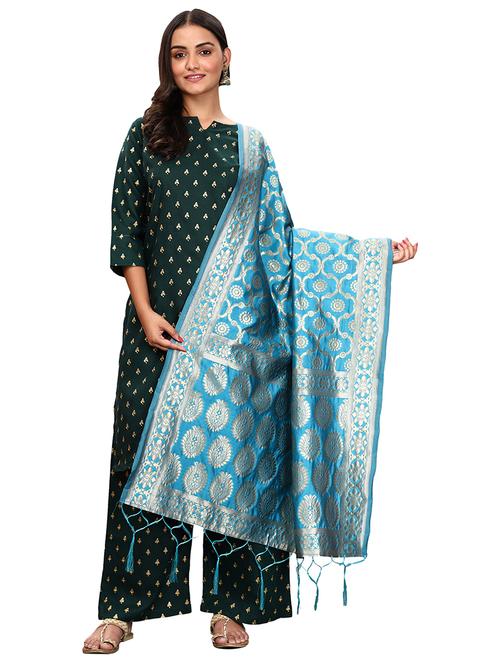 jacquard work banarasi dupatta - 20211925 -  Standard Image - 0
