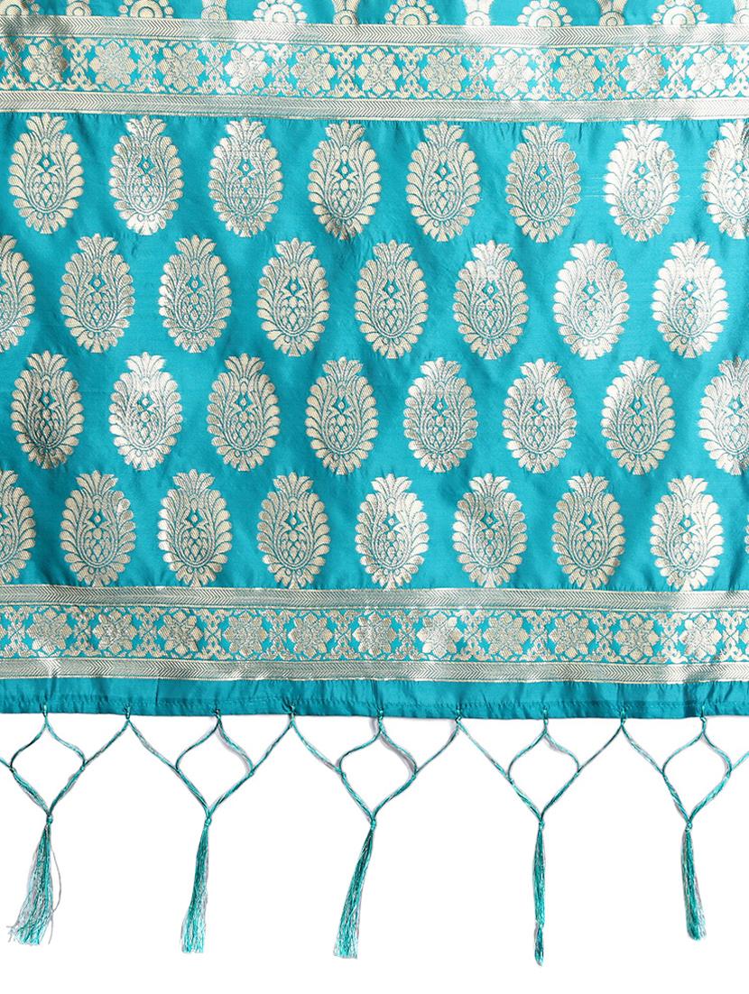 jacquard banarasi dupatta - 20211929 - Standard Image - 3