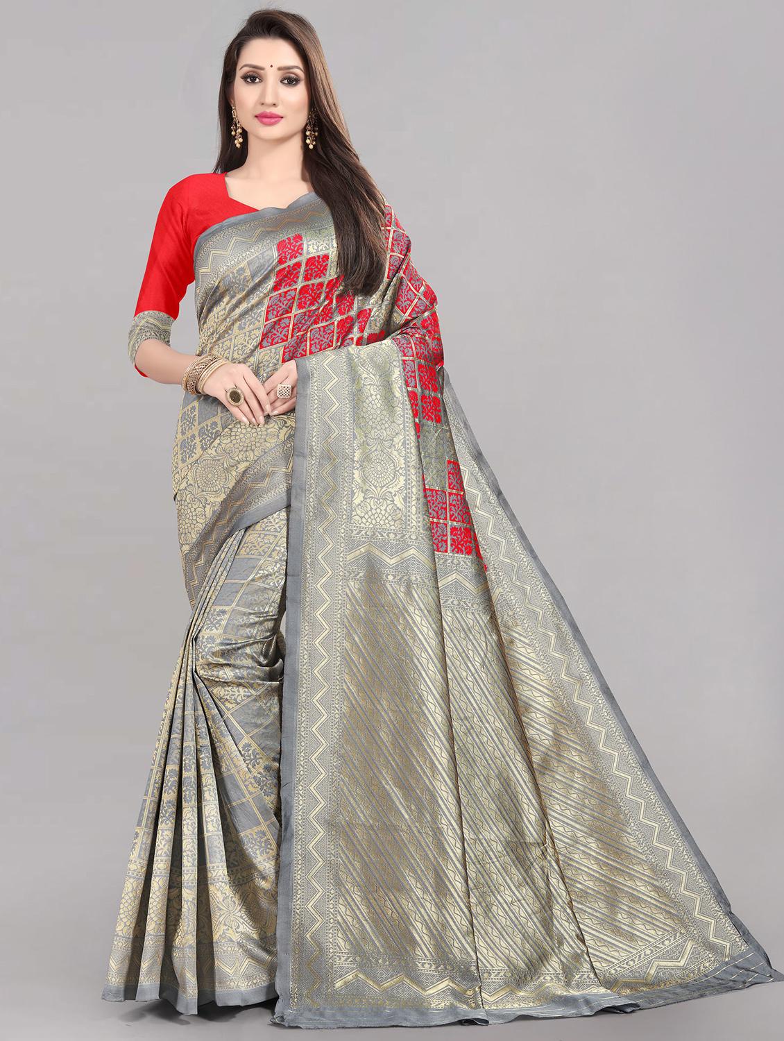 jacquard work banarasi saree  with blouse - 20212024 -  Zoom Image - 0