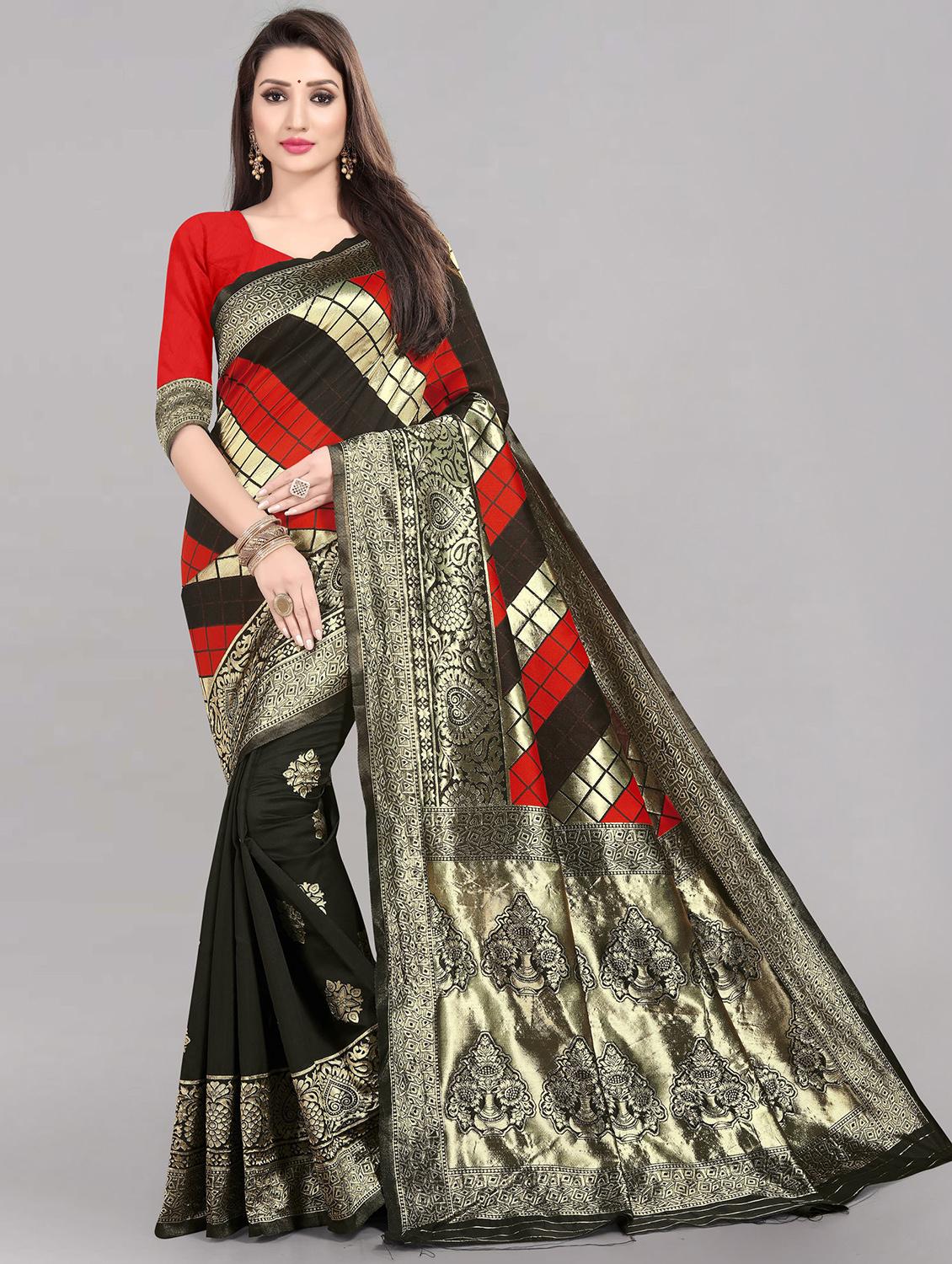 jacquard work banarasi saree  with blouse - 20212038 -  Zoom Image - 0