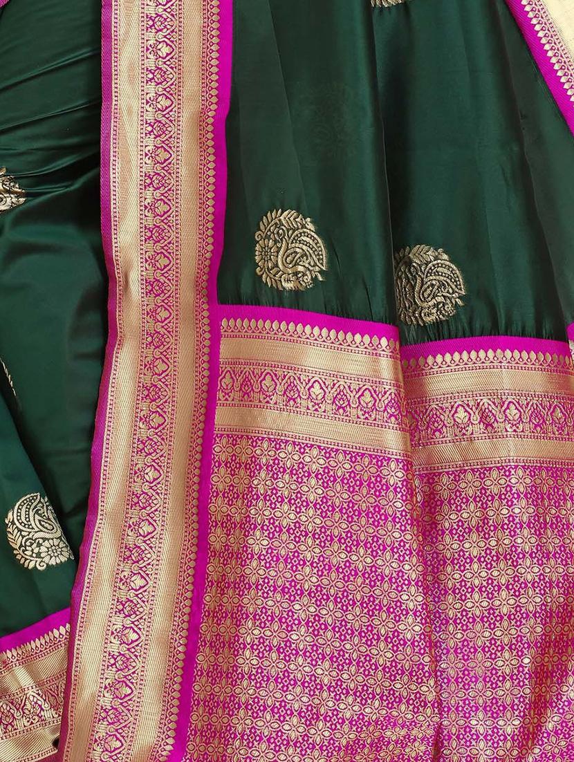 jacquard work banarasi saree with blouse - 20212081 - Standard Image - 3