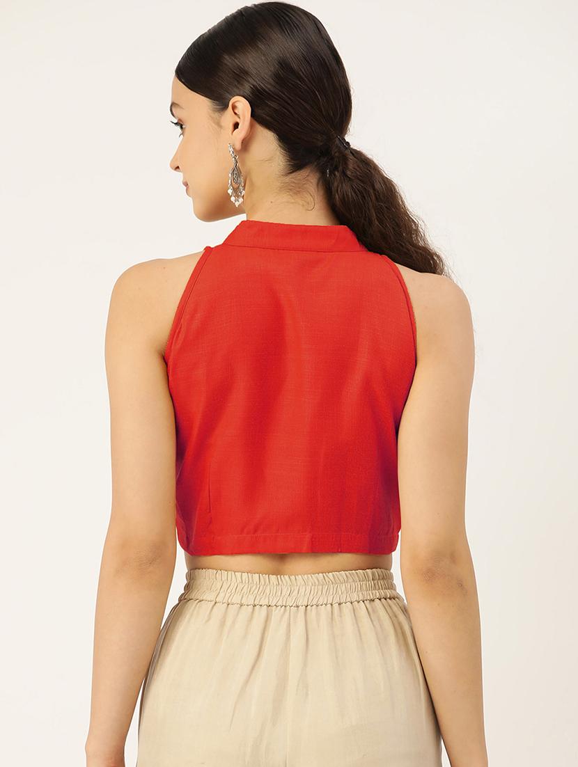 pack of 2 solid stitched blouse - 20213017 - Standard Image - 3