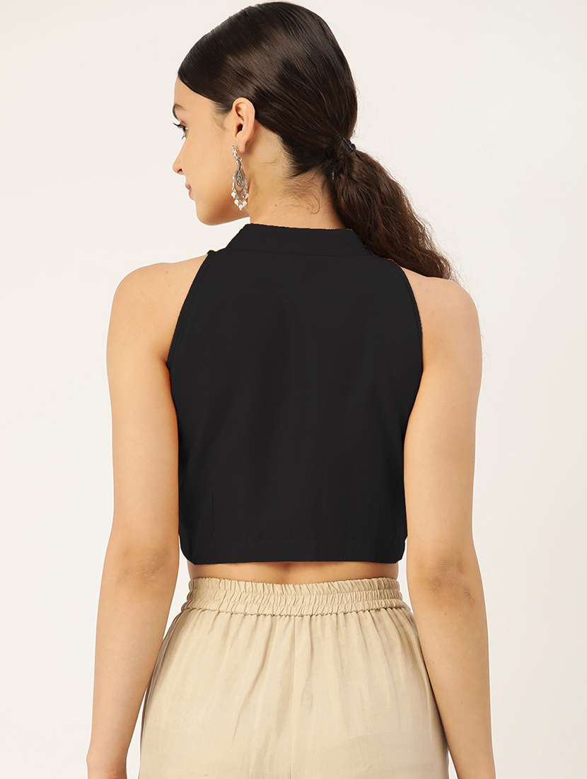pack of 2 solid stitched blouse - 20213083 - Standard Image - 3