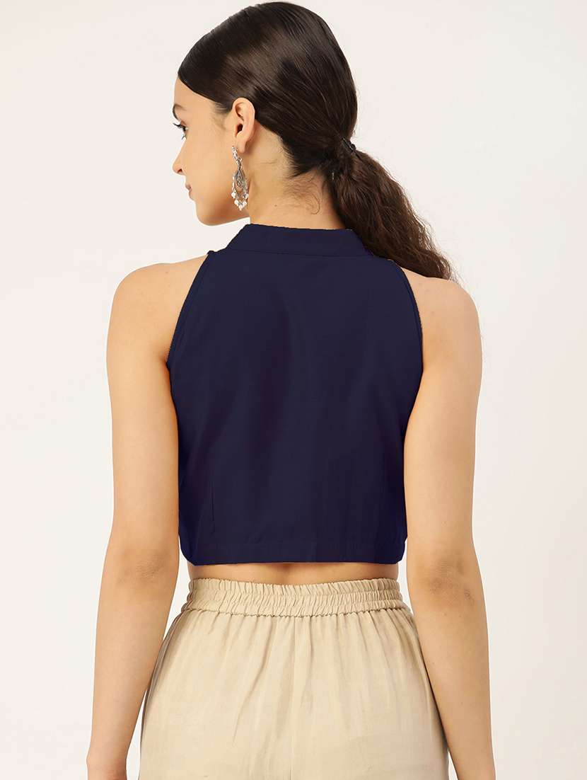 pack of 2 solid stitched blouse - 20213083 - Standard Image - 5