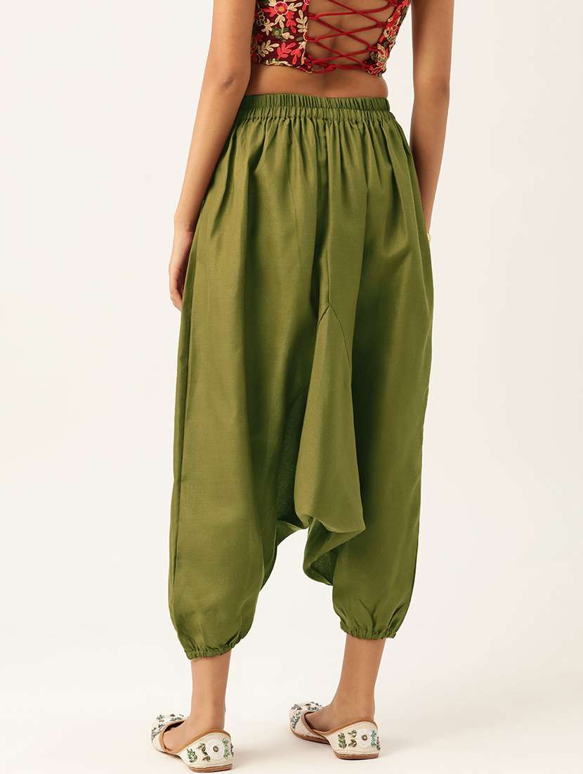 multi colored cotton harem salwars - 20213173 - Standard Image - 3