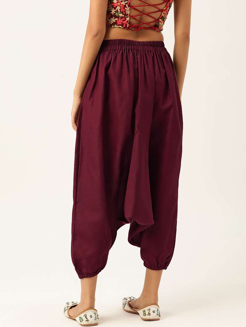 multi colored cotton harem salwars - 20213182 - Standard Image - 3
