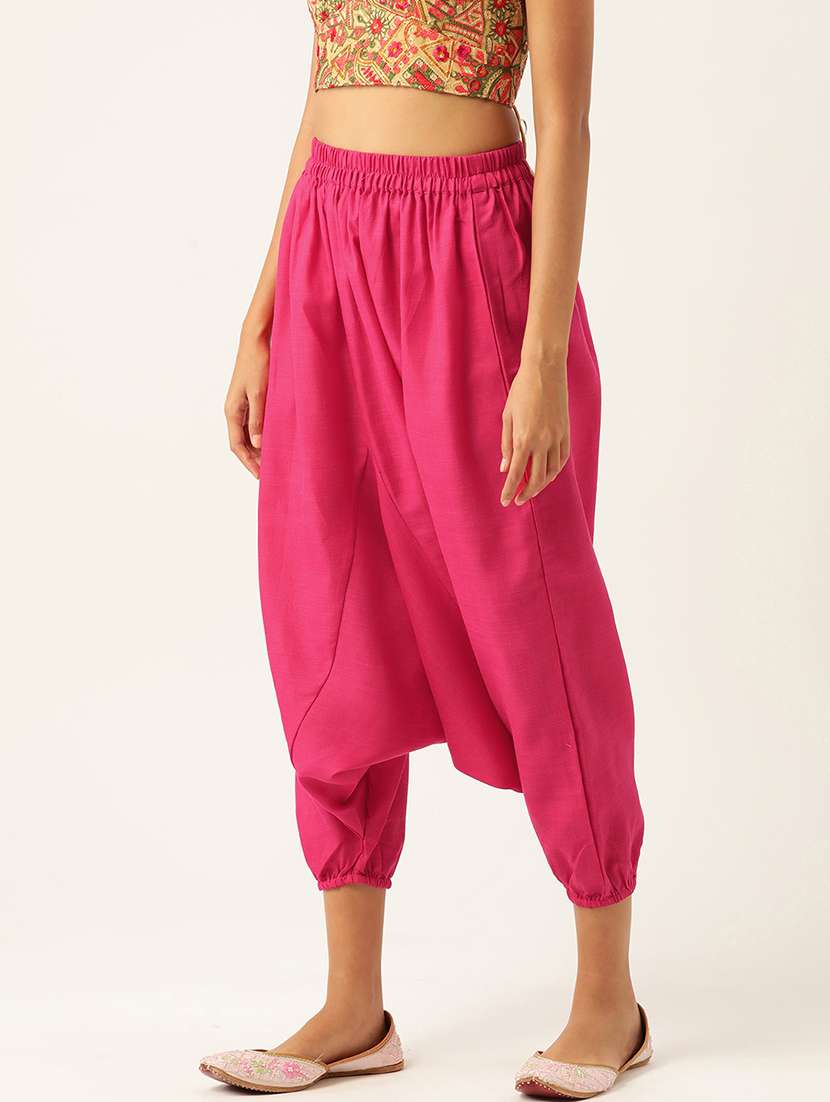 pack of 2 solid high-rise harem pants with elasticated waist - 20213189 - Standard Image - 5