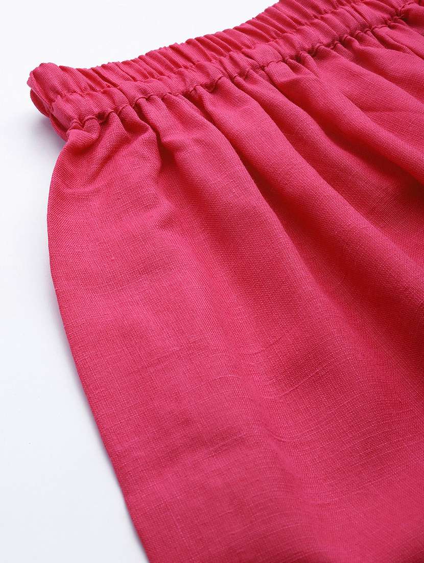 pack of 2 solid high-rise harem pants with elasticated waist - 20213189 - Standard Image - 8