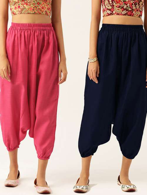 multi colored cotton harem salwars - 20213190 - Standard Image - 0