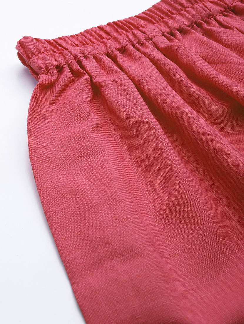 pack of 2 solid high-rise harem pants with elasticated waist - 20213191 -  Standard Image - 8