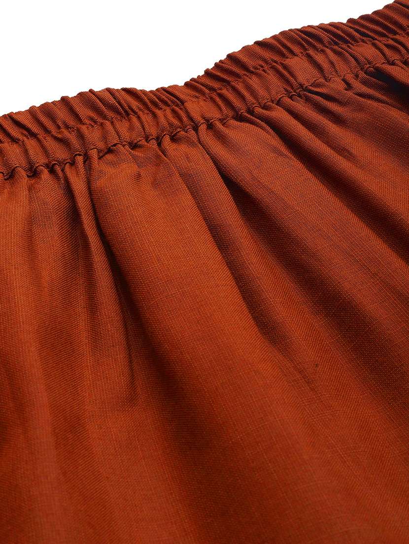 pack of 2 solid high-rise harem pants with elasticated waist - 20213195 -  Standard Image - 8