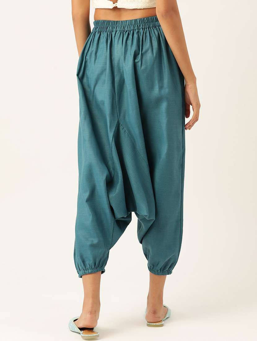 pack of 2 solid high-rise harem pants with elasticated waist - 20213200 -  Standard Image - 3