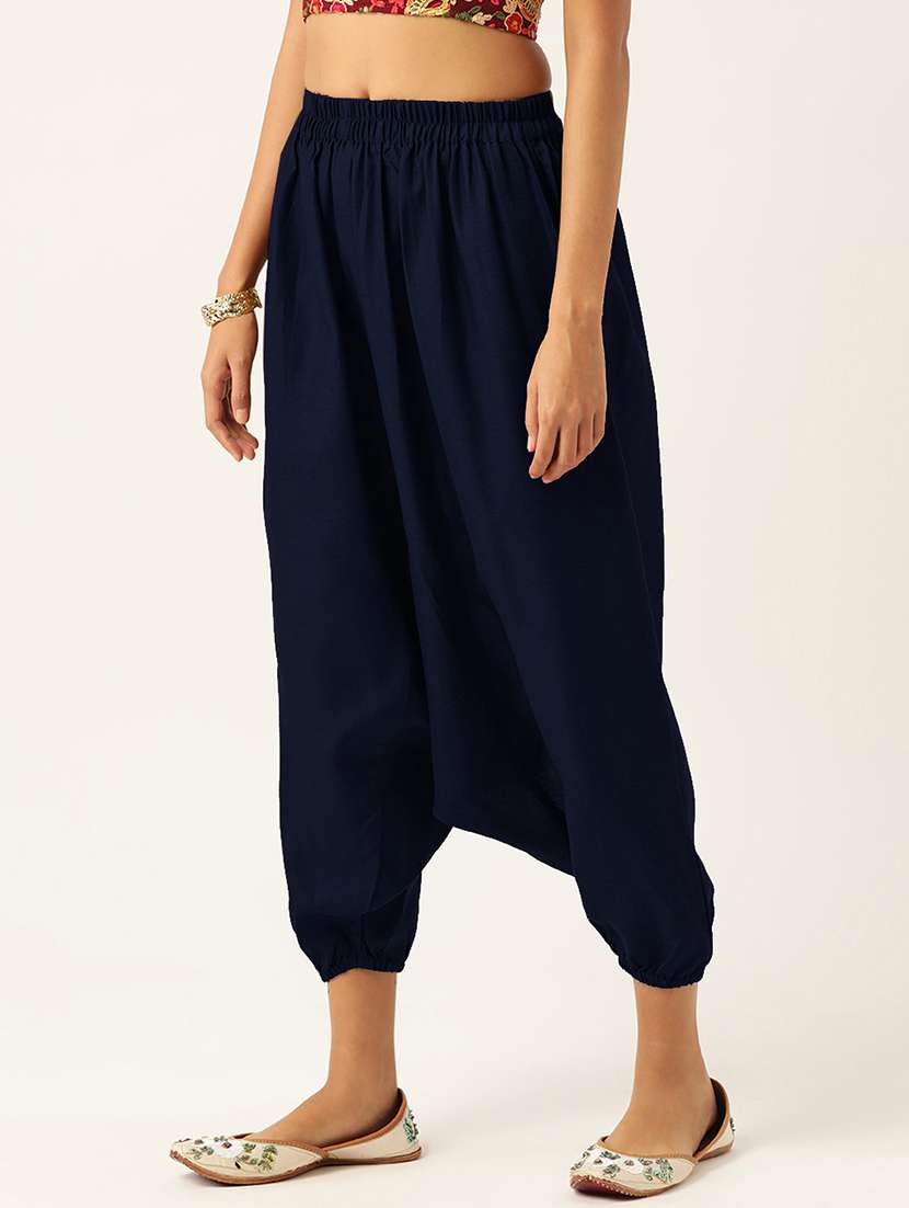 pack of 2 solid high-rise harem pants with elasticated waist - 20213200 -  Standard Image - 5