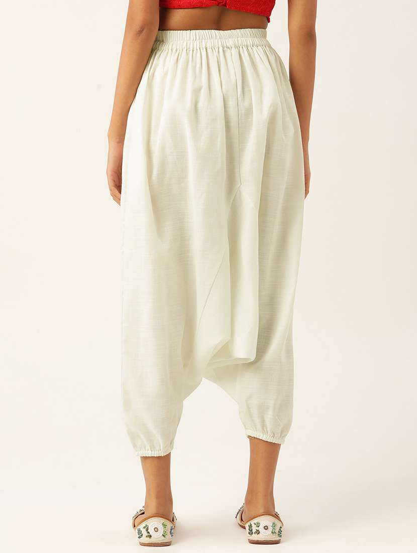 pack of 2 solid high-rise harem pants with elasticated waist - 20213206 -  Standard Image - 3