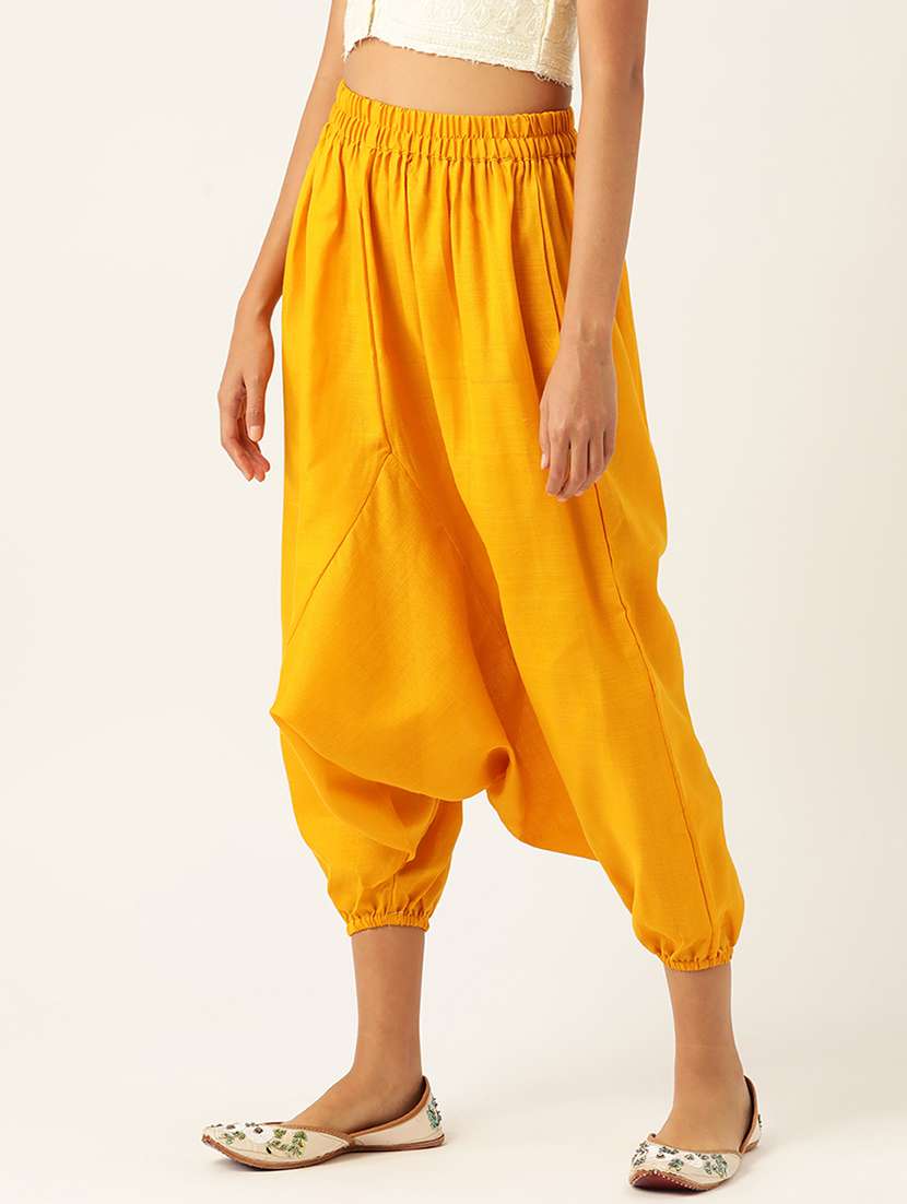 pack of 2 solid high-rise harem pants with elasticated waist - 20213212 -  Standard Image - 5