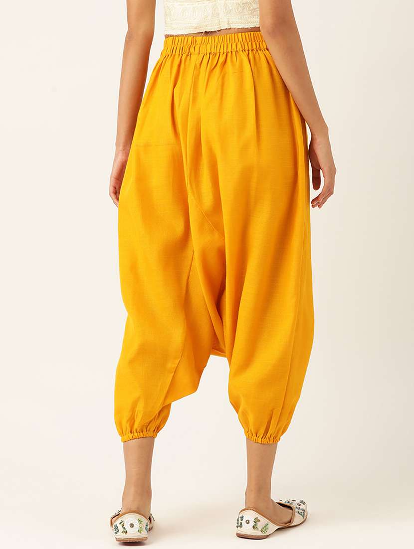 pack of 2 solid high-rise harem pants with elasticated waist - 20213218 -  Standard Image - 3