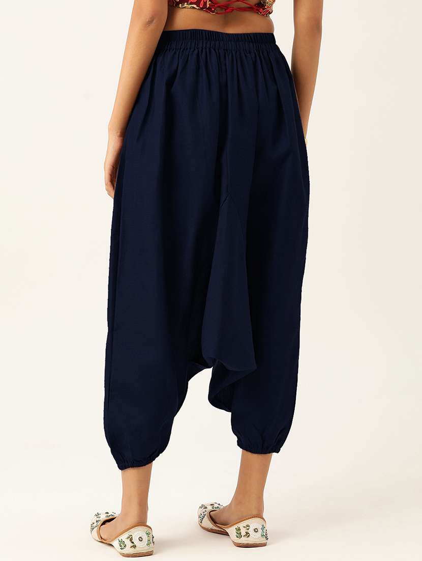 pack of 2 solid high-rise harem pants with elasticated waist - 20213218 -  Standard Image - 5