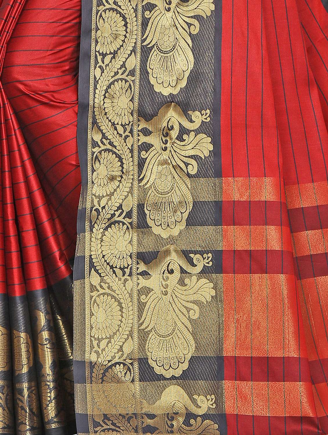 women's self design red colored saree - 20214242 -  Standard Image - 3