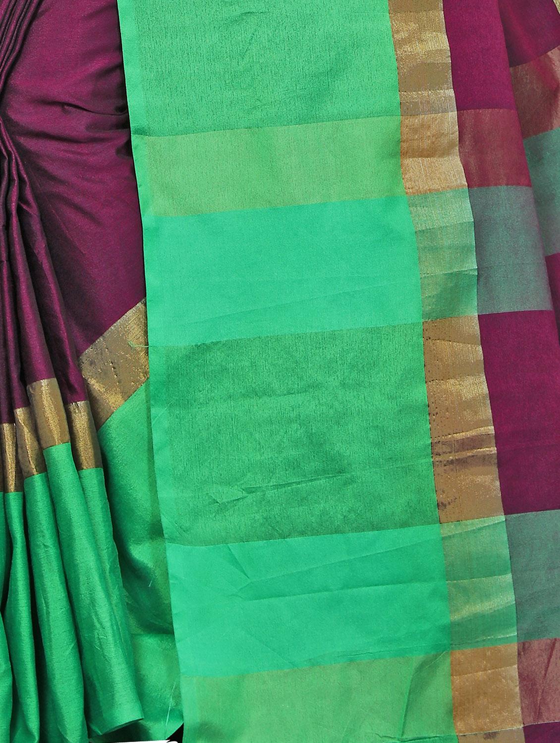 women's self design purple colored saree with blouse - 20214332 - Standard Image - 3