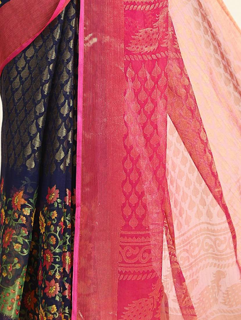 women's banarasi saree with blouse - 20214381 - Standard Image - 3