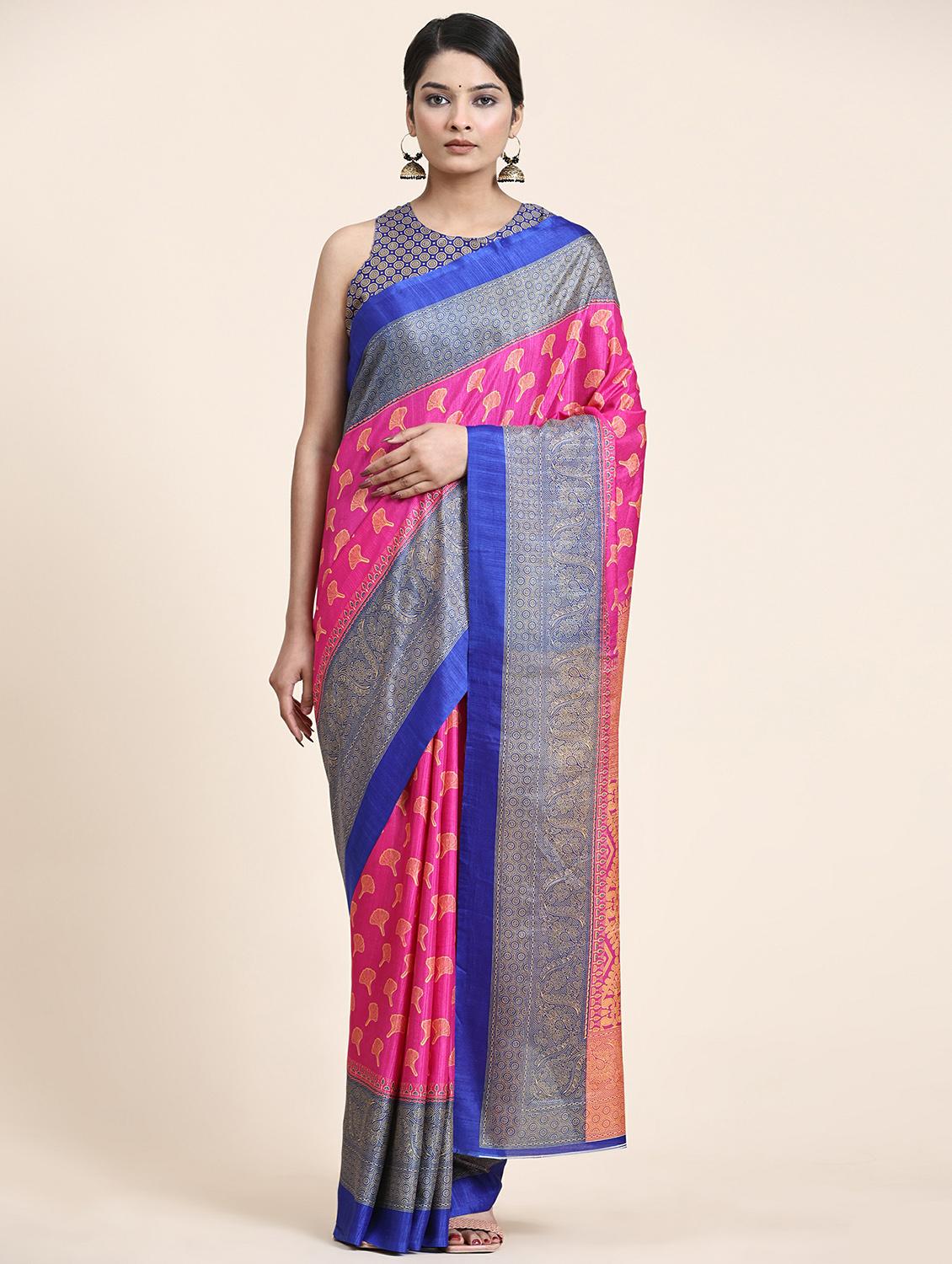women printed saree with blouse - 20214427 -  Zoom Image - 0
