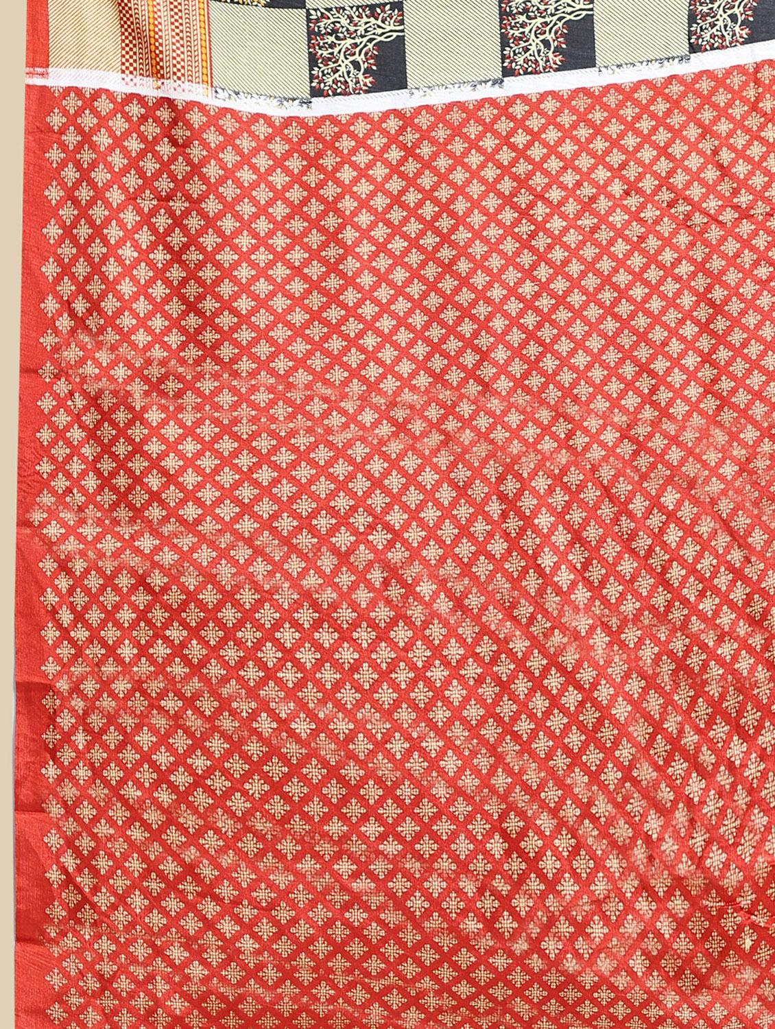 women's checks multi colored saree with blouse - 20214458 - Standard Image - 3