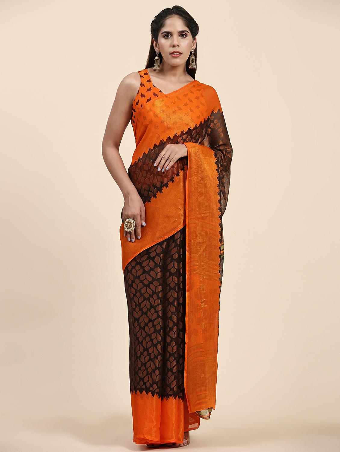 women printed saree with blouse - 20214475 - Zoom Image - 0