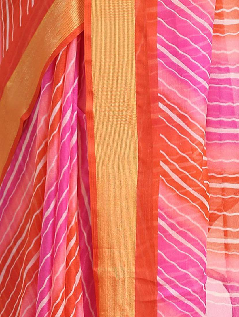 women's leheriya multi colored saree with blouse - 20214498 - Standard Image - 3