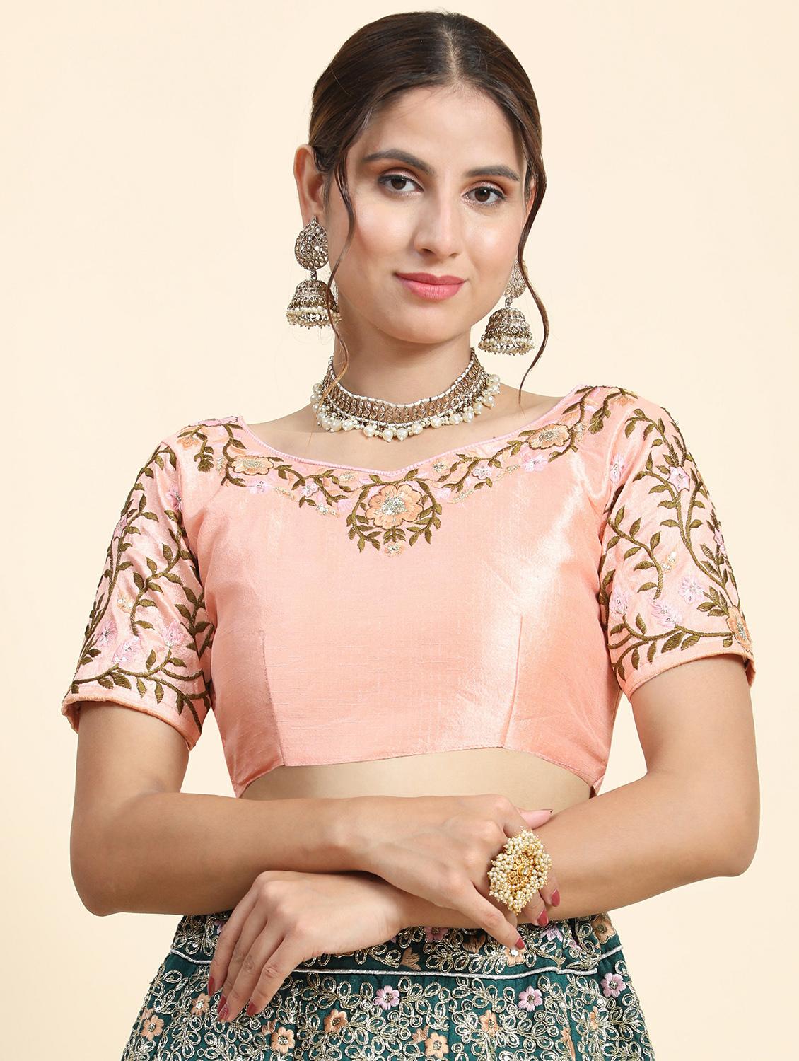 embroidered panelled lehenga choli set with dupatta - 20214765 - Standard Image - 3