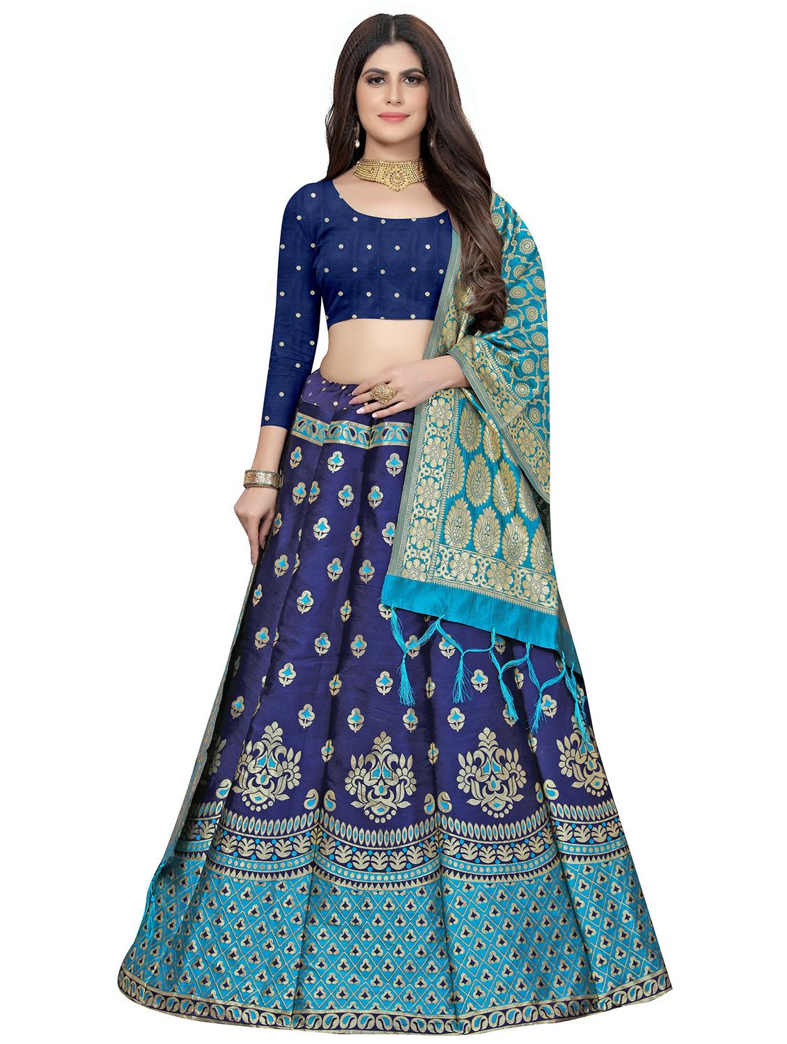 banarasi lehenga choli with dupatta set - 20214772 - Zoom Image - 0