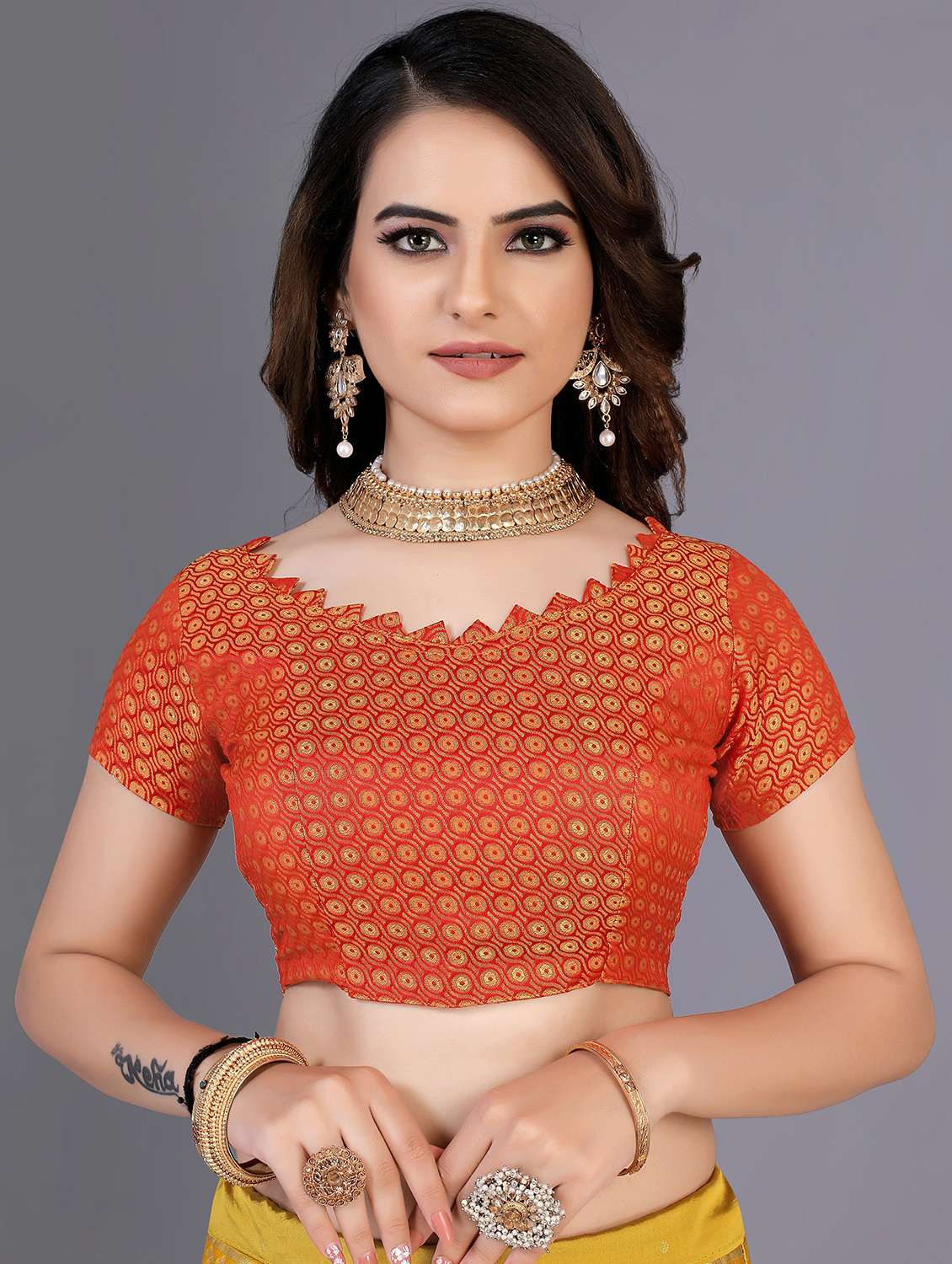 self design panelled lehenga choli set with dupatta - 20214780 -  Standard Image - 3