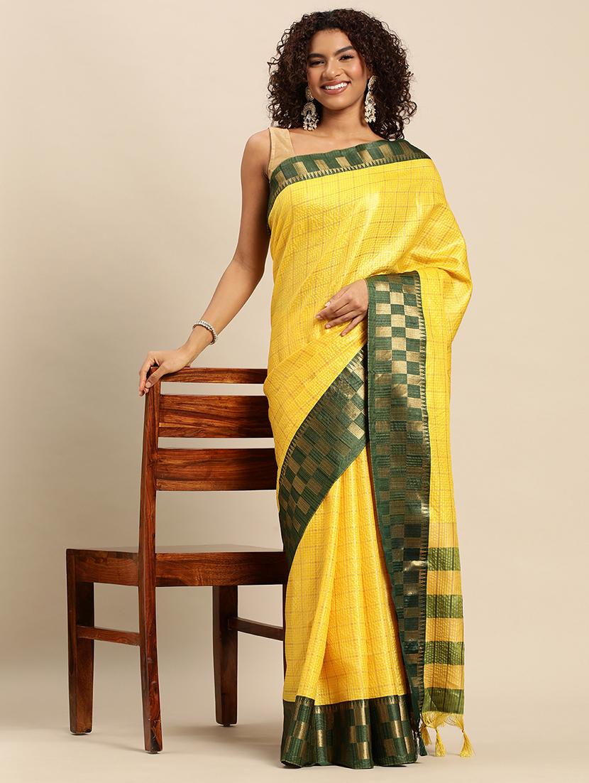 checkered kota doria saree  with blouse