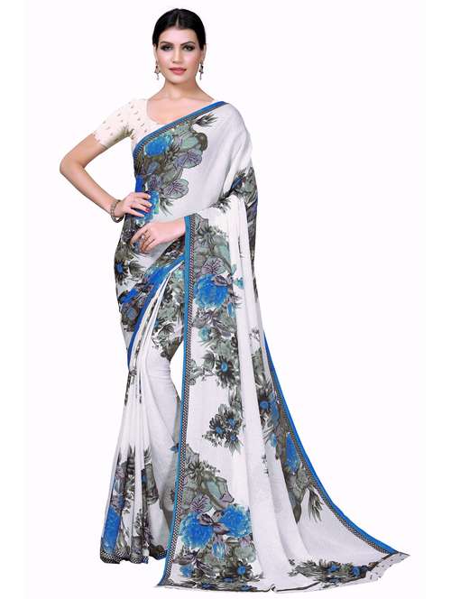 women's floral multi colored saree with blouse - 20215697 -  Standard Image - 0