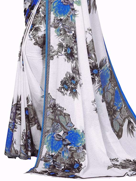women's floral multi colored saree with blouse - 20215697 -  Standard Image - 3
