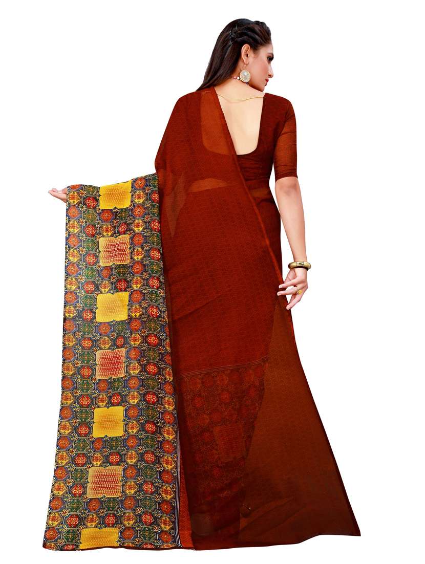women's saree combo with blouse - 20216559 -  Standard Image - 3