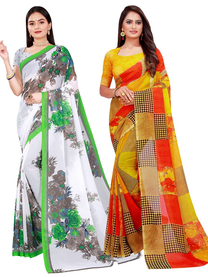 women's saree combo with blouse
