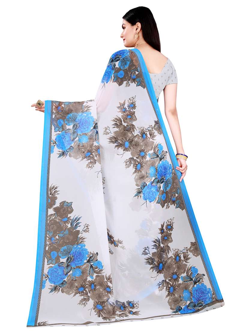women's printed multi colored saree with blouse - 20216751 -  Standard Image - 3