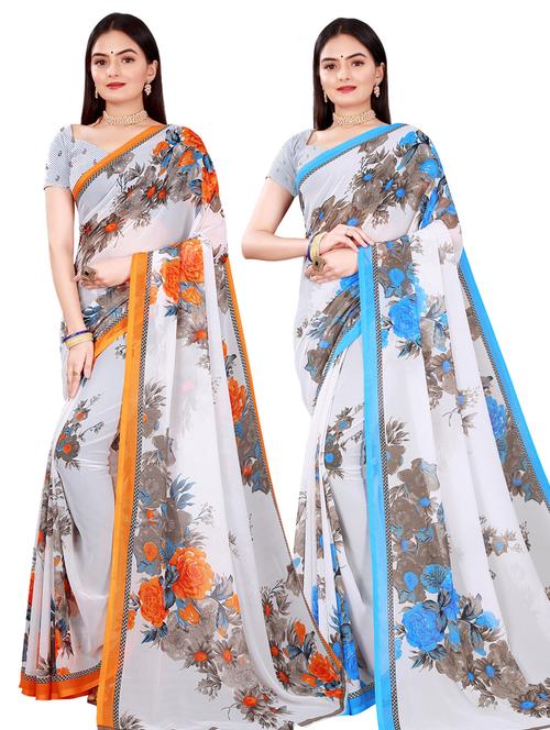 women's saree combo with blouse - 20217210 - Standard Image - 0