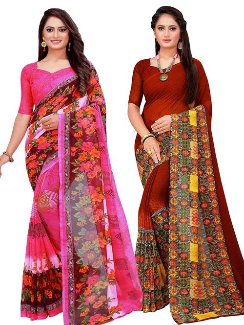 women's saree combo with blouse - 20217304 - Standard Image - 0
