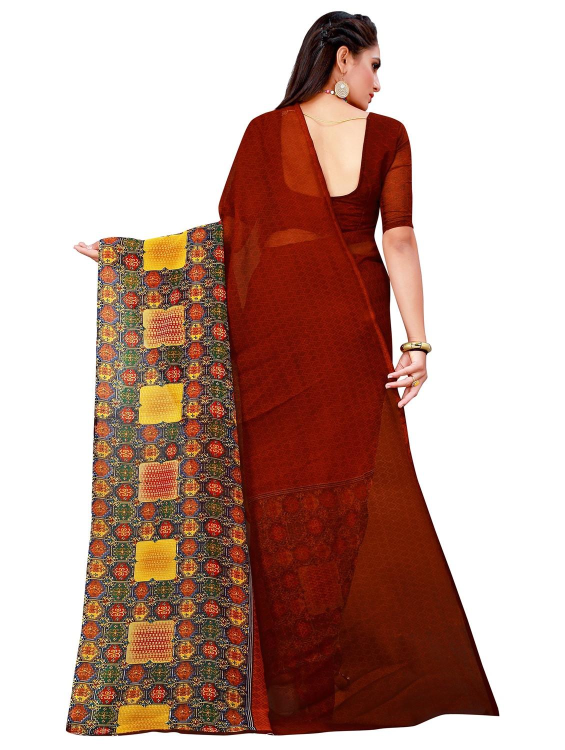 women's saree combo with blouse - 20217304 - Standard Image - 3