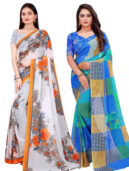 women's saree combo with blouse - 20217531 -  Standard Image - 0
