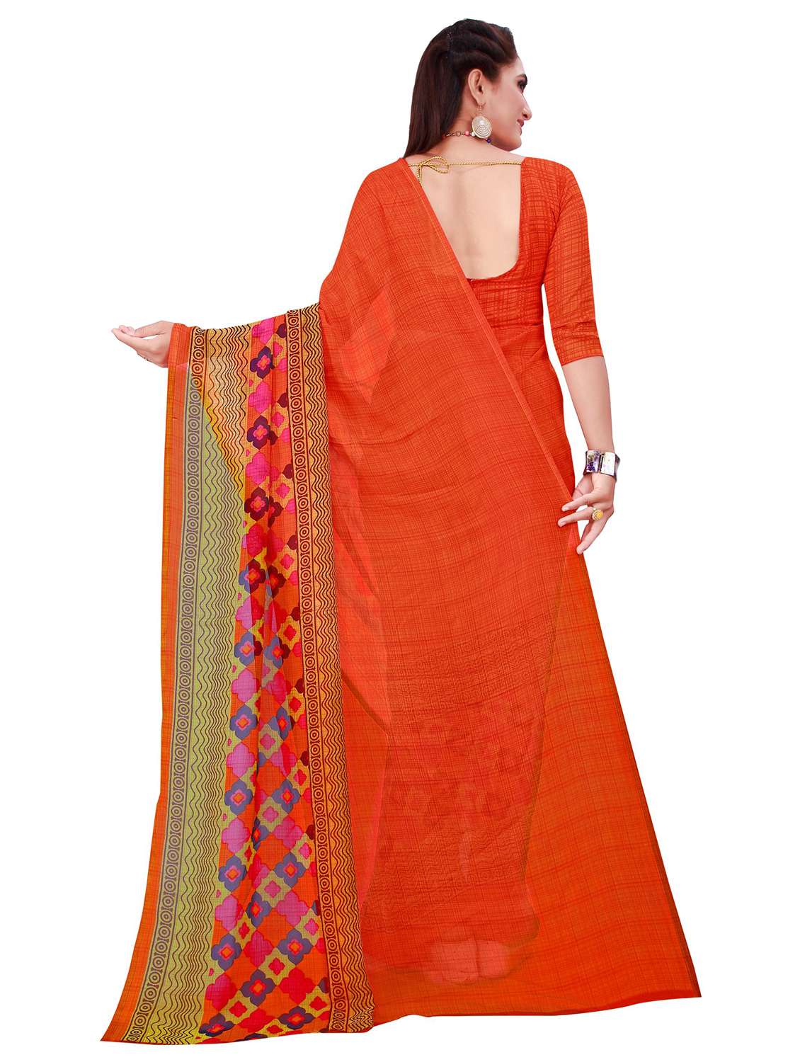 women's saree combo with blouse - 20217533 -  Standard Image - 3